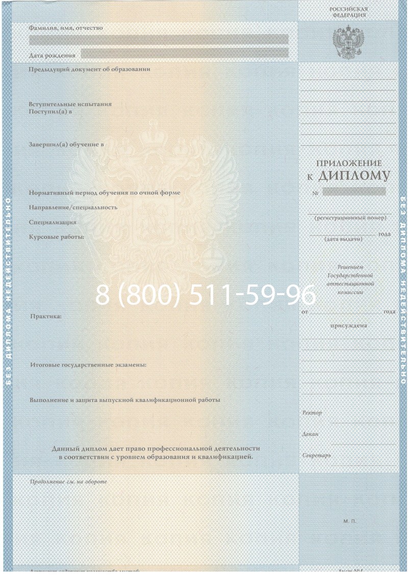 Купить Диплом специалиста 2003-2009 годов в Камышине