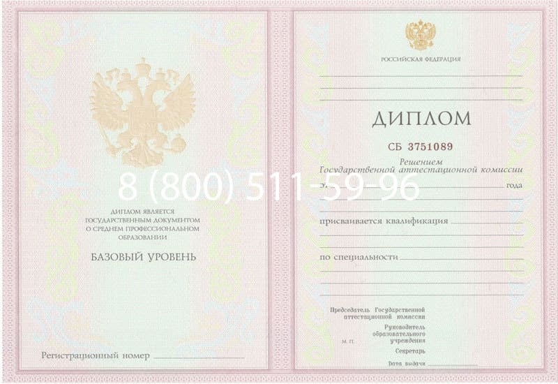 Купить Диплом техникума 2003-2006 годов в Камышине